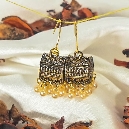 GOLD PLATED MODERN JHUMKAY