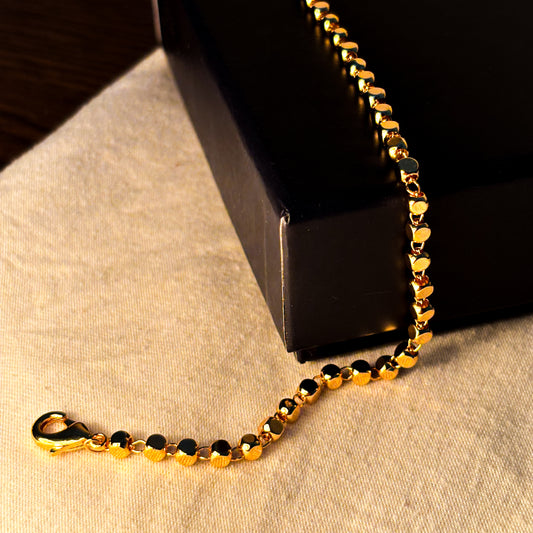 1K GOLD PLATED DOTTED BRACELET/ANKLET