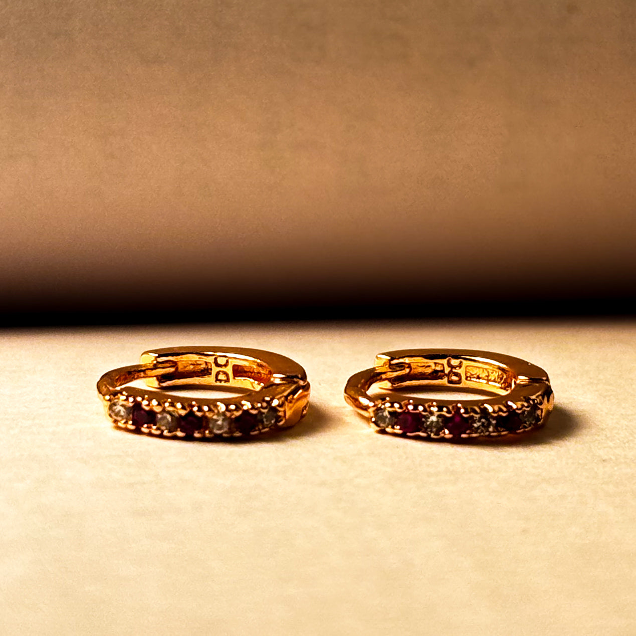 PINKISH STONES UPPER EARINGS/NOSE RINGS