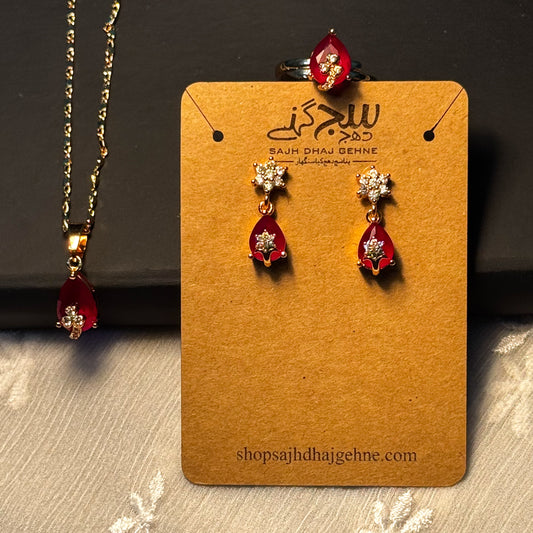 CRIMSON RADIANCE NECKLACE SET