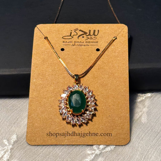EMERALD ELEGANCE NECKLACE SET