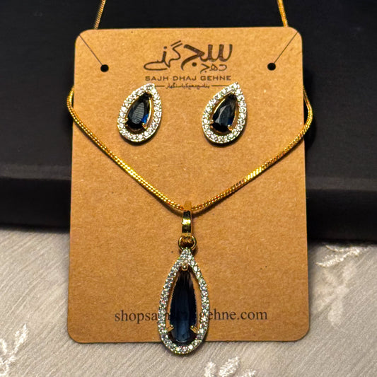 MIDNIGHT SPARK NECKLACE SET