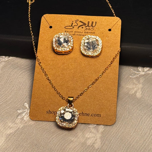 CRYSTAL CLARITY NECKLACE SET