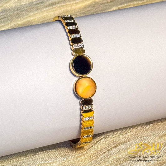 MIDNIGHT LUXE BLACK & GOLD DIAL LINK BRACELET