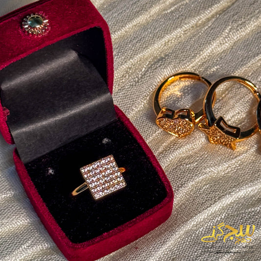 GLEAM GRID GOLD & SILVER RING