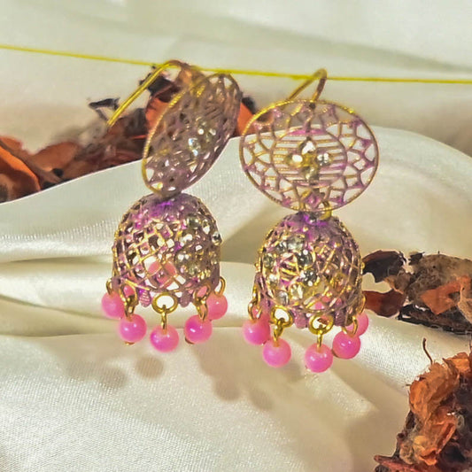 PINK GOLD JHUMKAY