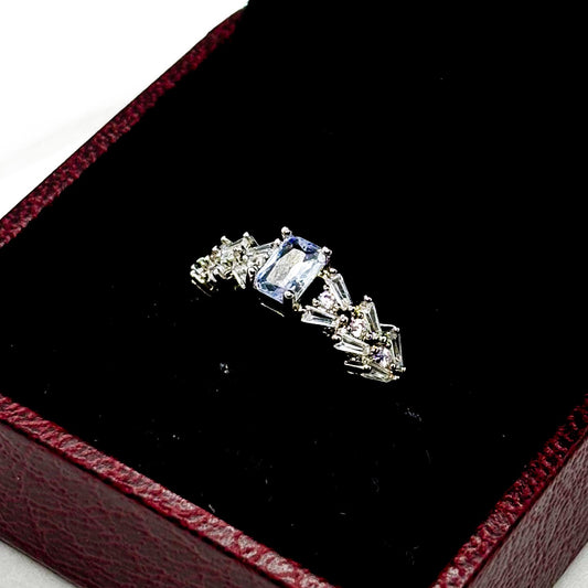 TIMELESS CRYSTALS SILVER PLATED RING
