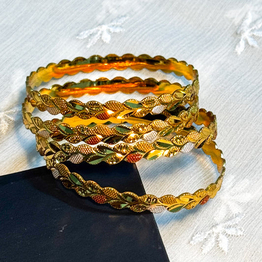 GOLDEN BLOOM BANGLES